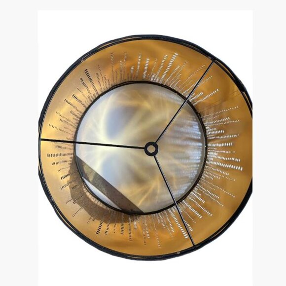 Unbranded Eiffel Tower Table Lamp Base with Black and Gold Drum Style Lampshade - Picture 4 of 10